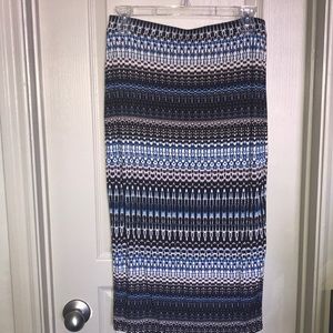 Midi Aztec Print Skirt